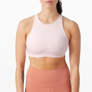 Lululemon Energy Bra High Neck Pink Glow NEW 10